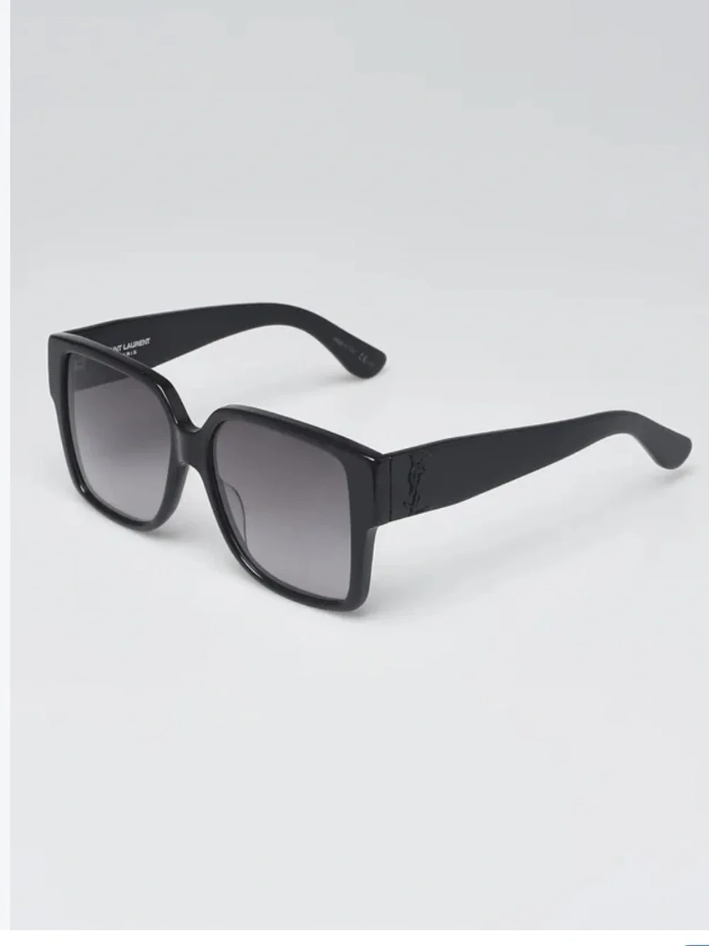 YVES SAINT LAURENT Black Acetate Square Frame Sunglasses SLM9